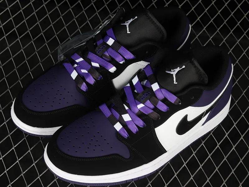 All categories Air Jordan Jordan series basketball shoes Air Jordan 1 Low Air Jordan 1 Low "Court Purple" AJ1 Joe 1 new black and purple toe 553558-125
